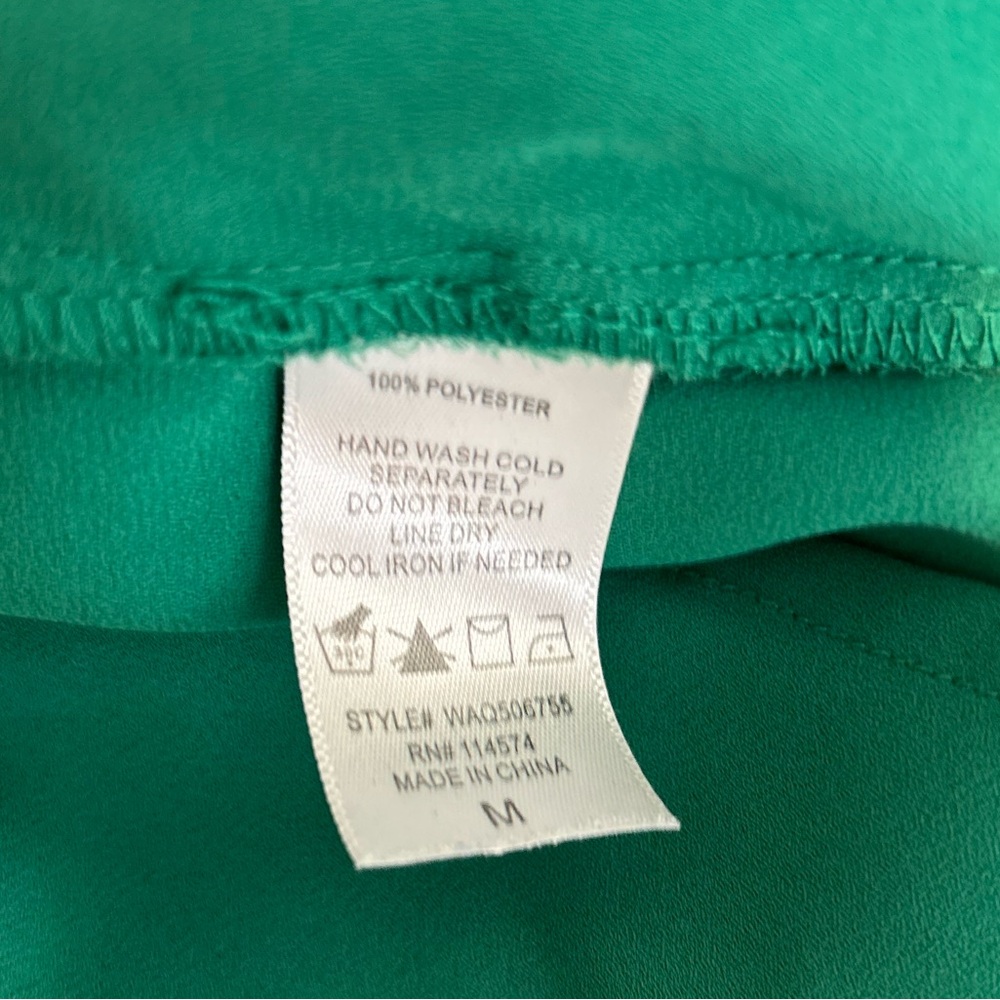 Pleione Teal Draped Blouse - Picture 5 of 5